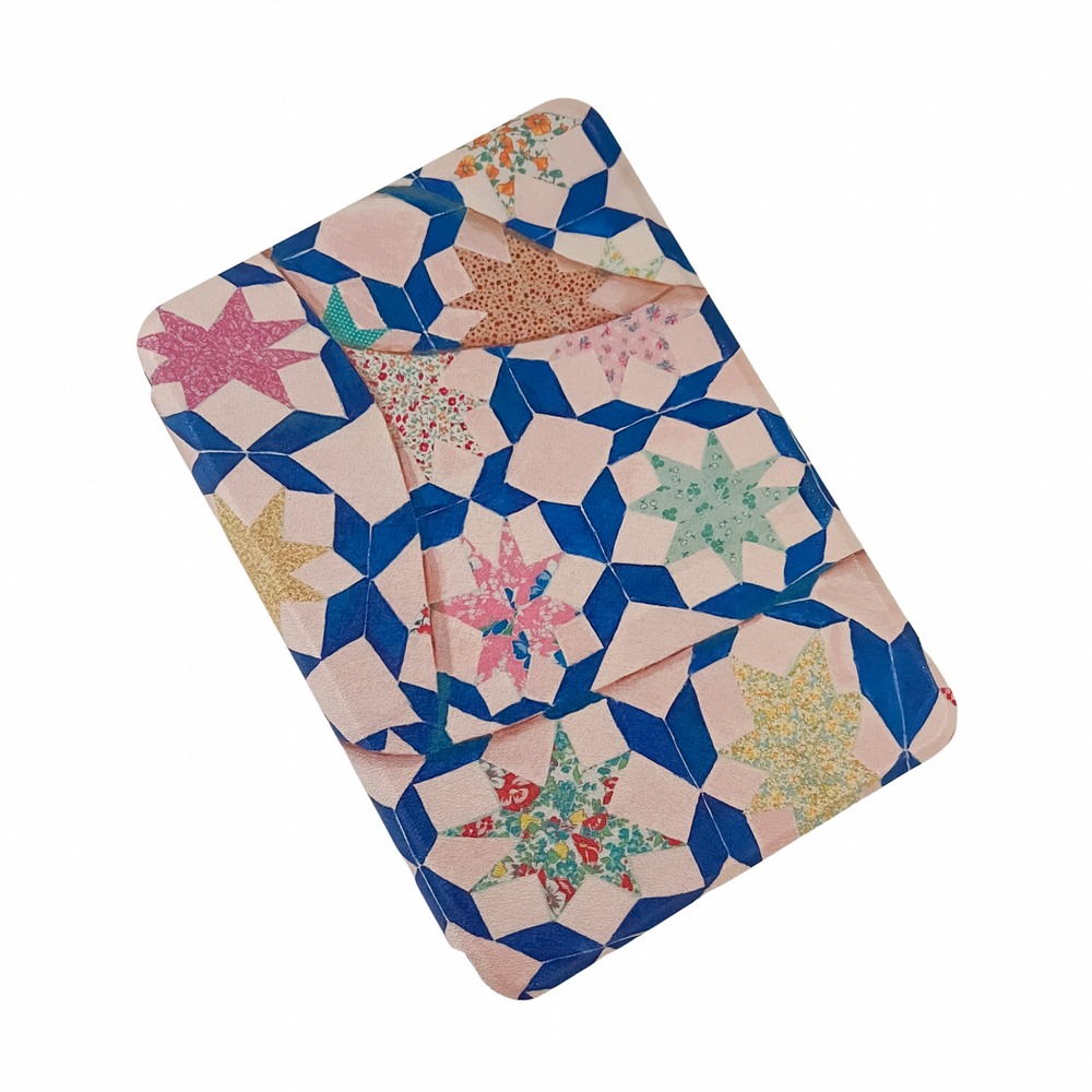 Blue Quilted Kindle Case