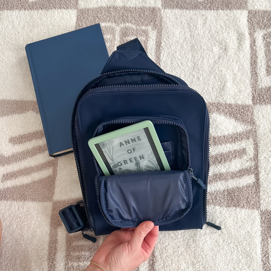 The Bookish Crossbody in Navy