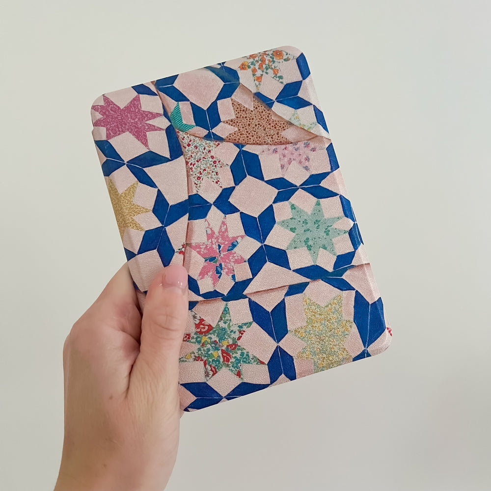 Blue Quilted Kindle Case